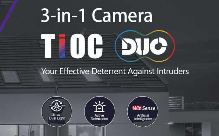 Active deterrence security camera with lights
