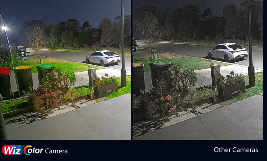 Full colour night CCTV footage