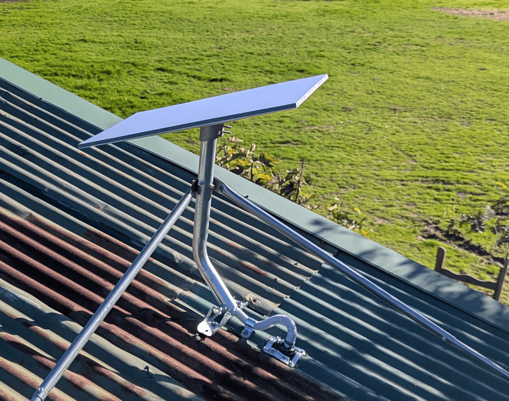 Starlink dish installed on a Perth roof