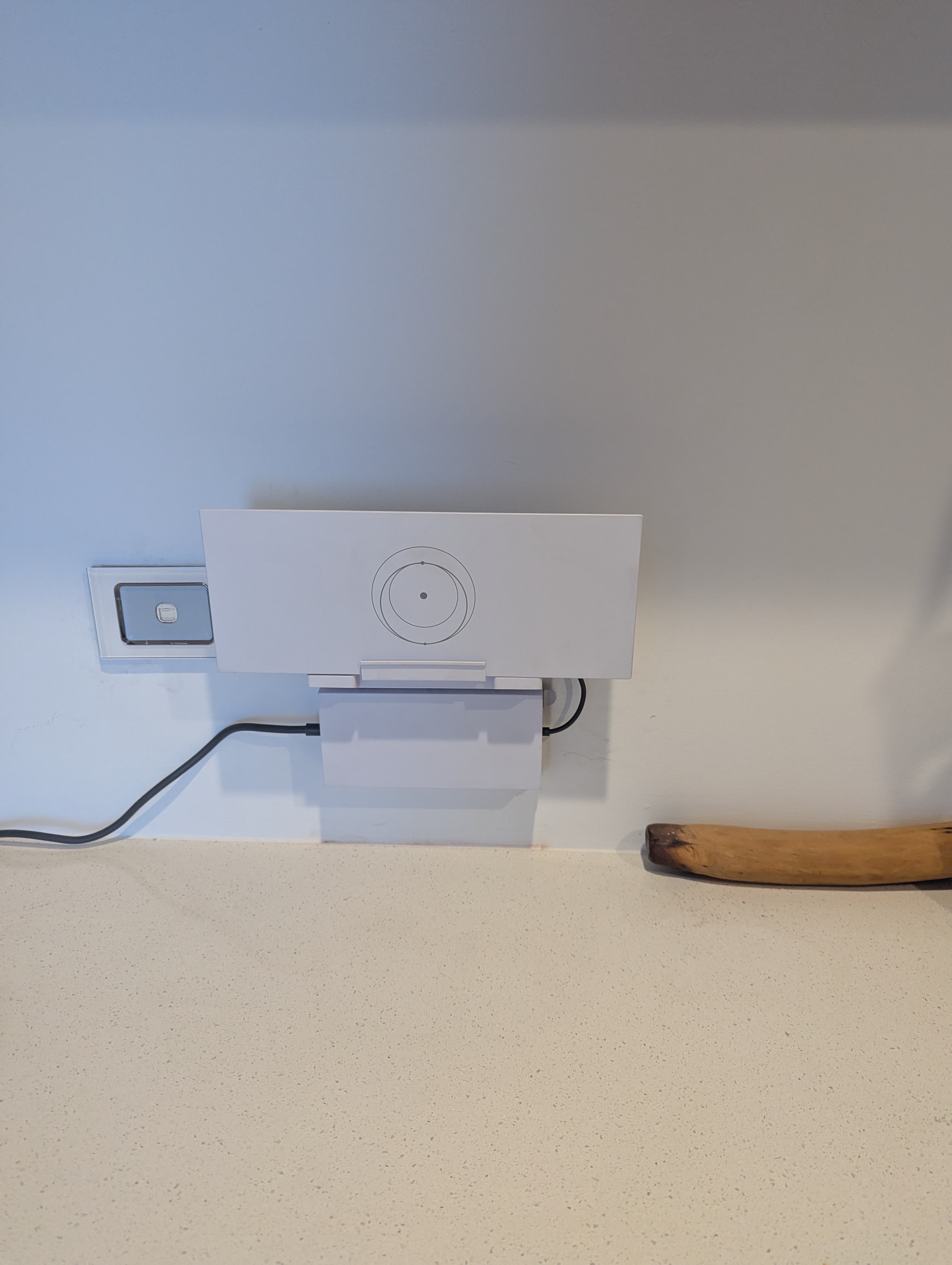Starlink Gen 3 router and power supply mounted neatly on an internal bracket